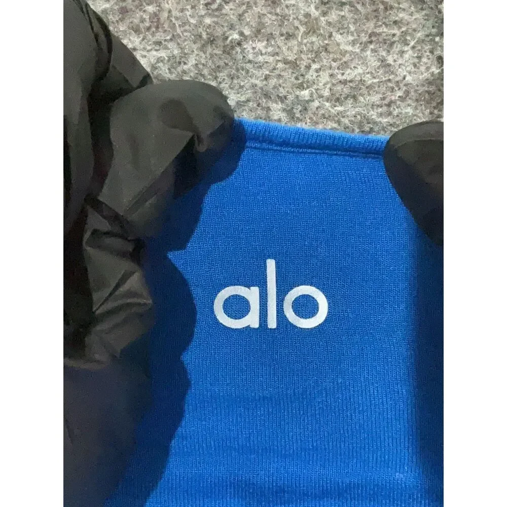 Alo Yoga Blue Open Back Tank Top – Size XS